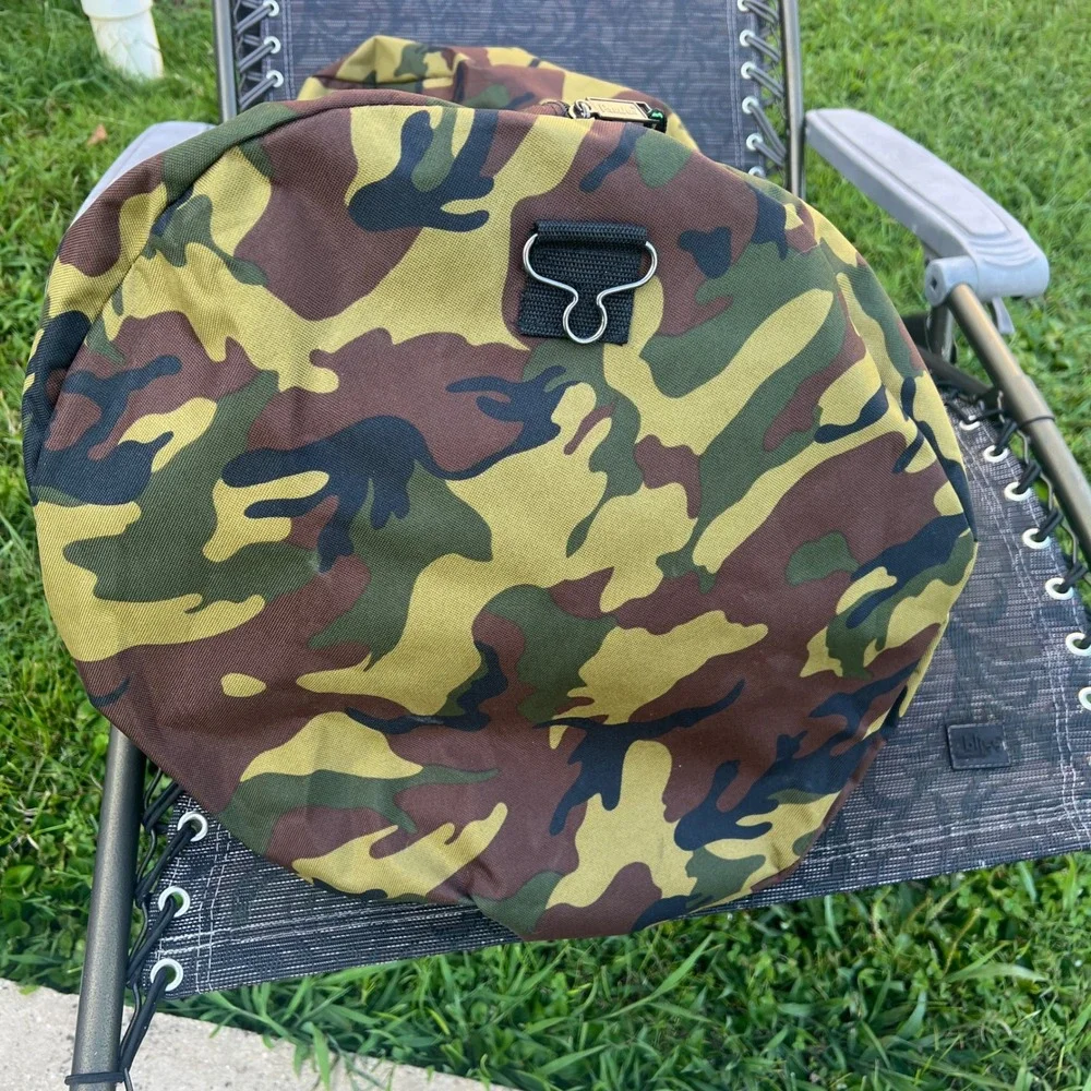 PariSun Camouflage Large Duffel Bag Travel Gym Woodland Camo Canvas